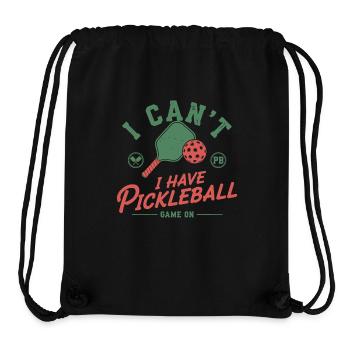Pickleball I Cant I Have Pickleball Game On Funny - Stanley/Stella Recycled Gym Bag - black - Front