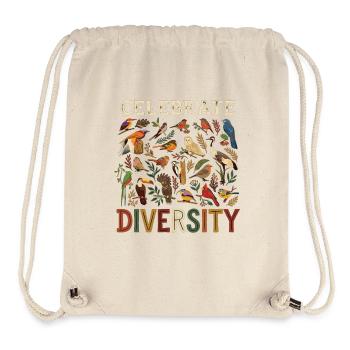 Celebrate Diversity Vögel Natur Tier - Stanley/Stella recycelter Gym Bag - Naturweiß - Vorne