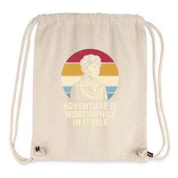 Amelia Earhart Das Abenteuer ist lohnenswert - Stanley/Stella recycelter Gym Bag - Naturweiß - Vorne