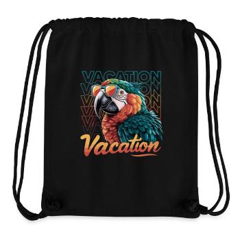 Papagei Urlaub Abenteuer mit Sommerbrille - Stanley/Stella recycelter Gym Bag - Schwarz - Vorne