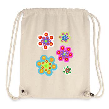 Fille Baby Enfant Rétro Floral Summer - Sac à cordon recyclé Stanley/Stella - blanc naturel - Devant