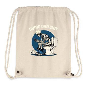 Chemise de papa drôle Humour squelette toilettes - Sac à cordon recyclé Stanley/Stella - blanc naturel - Devant