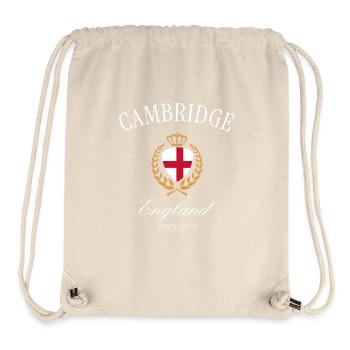 Cambridge England Coat of Arms Crown – Travel Souvenir - Stanley/Stella Recycled Gym Bag - natural - Front