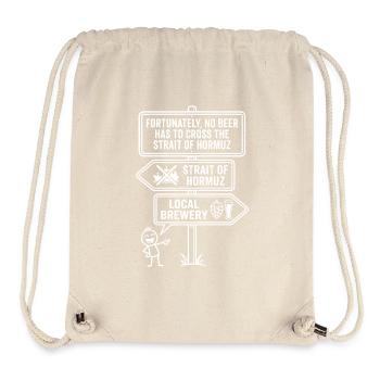 Heureusement, pas d’humour à la bière à la manière d’Hormuz - Sac à cordon recyclé Stanley/Stella - blanc naturel - Devant
