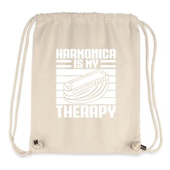 Harmonica Musican Is My Therapy Harmonica - Stanley/Stella Recycled Gym Bag - natural - Front