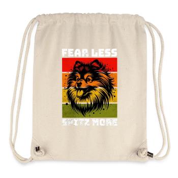 Spitz allemand Spitz Spitz nain - Sac à cordon recyclé Stanley/Stella - blanc naturel - Devant