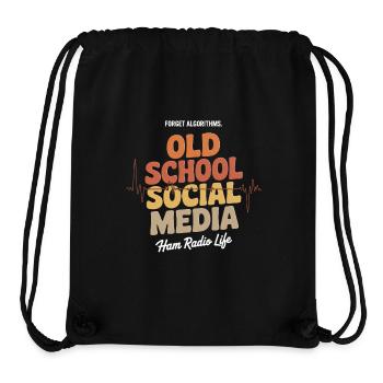 Altmodisches Social-Media-Amateurfunk - Stanley/Stella recycelter Gym Bag - Schwarz - Vorne