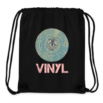 Vinyl Schallplatte für Retro Disco Vintage Freunde - Stanley/Stella recycelter Gym Bag - Schwarz - Vorne