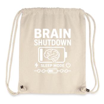 Brain Shutdown Sleep Mode Humor Battery Empty - Stanley/Stella Recycled Gym Bag - natural - Front