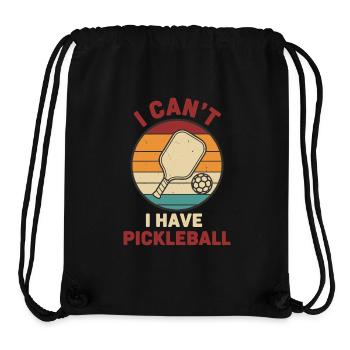 Pickleball Funny Player I Cant I Have Pickleball - Stanley/Stella Recycled Gym Bag - black - Front