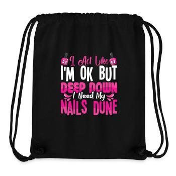 Nageldesigner Nageldesignerin Kosmetik Nagelstudio - Stanley/Stella recycelter Gym Bag - Schwarz - Vorne
