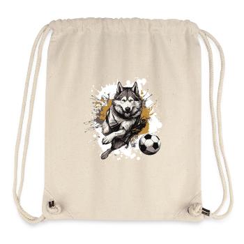 Husky Hund Fussball Team - Stanley/Stella recycelter Gym Bag - Naturweiß - Vorne