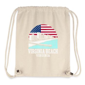 Virginia Beach City Virginia American Flag - Stanley/Stella recycelter Gym Bag - Naturweiß - Vorne