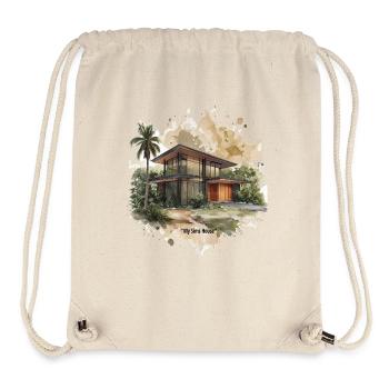 Sims Style Modernist Villa Watercolor - Stanley/Stella Recycled Gym Bag - natural - Front