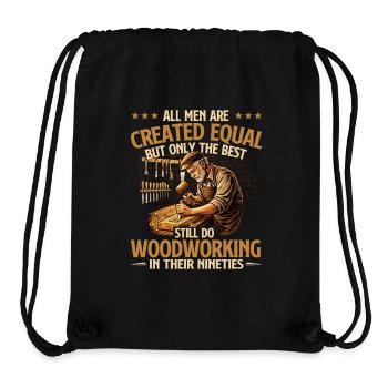 Beste Holzarbeiter in ihren Neunzigern Humor - Stanley/Stella recycelter Gym Bag - Schwarz - Vorne