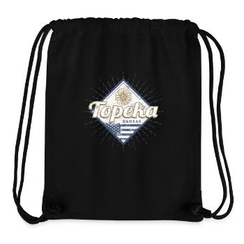 Topeka City, Kansas, United States, Vintage USA - Stanley/Stella Recycled Gym Bag - black - Front