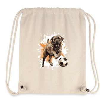 Mastiff Hund Fussball Team - Stanley/Stella recycelter Gym Bag - Naturweiß - Vorne
