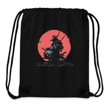 Wolf Samurai on Red Sun - Stanley/Stella Recycled Gym Bag - black - Front