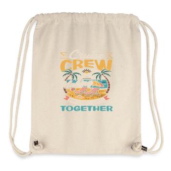 Groupe de vacances Souvenirs de l’équipage de croisière - Sac à cordon recyclé Stanley/Stella - blanc naturel - Devant