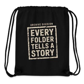 Jeder Ordner erzählt eine Geschichte - Stanley/Stella recycelter Gym Bag - Schwarz - Vorne