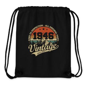 1946 Vintage Original Retro Geburtstagsgeschenk - Stanley/Stella recycelter Gym Bag - Schwarz - Vorne
