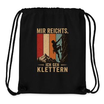 Mir reichts Ich geh klettern Retro Bergsport - Stanley/Stella recycelter Gym Bag - Schwarz - Vorne