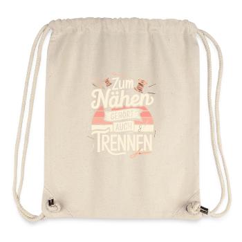  Zum Nähen Gehört Auch Trennen Lustiger Näh Spruch - Stanley/Stella recycelter Gym Bag - Naturweiß - Vorne