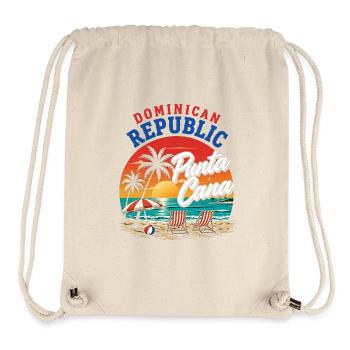 Punta Cana Sunset Beach Art - Sac à cordon recyclé Stanley/Stella - blanc naturel - Devant