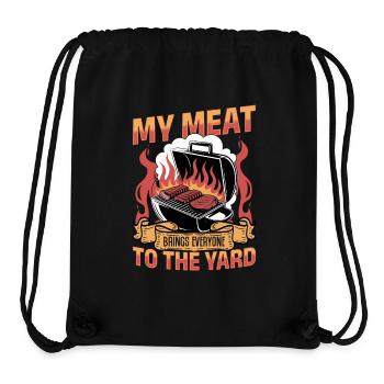 BBQ Grilling Meat Smoking Barbecue - Stanley/Stella Recycled Gym Bag - black - Front