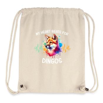 Australischer Wildhund Herzlinie - Stanley/Stella recycelter Gym Bag - Naturweiß - Vorne