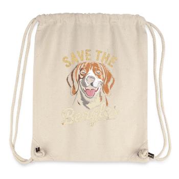 Rettet die Beagles - Stanley/Stella recycelter Gym Bag - Naturweiß - Vorne