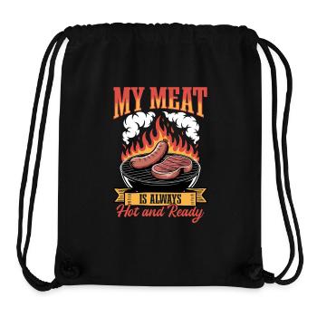 BBQ Grilling Meat Smoking Barbecue - Stanley/Stella Recycled Gym Bag - black - Front