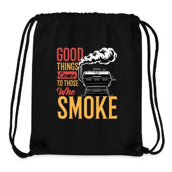BBQ Grilling Meat Smoking Barbecue - Stanley/Stella Recycled Gym Bag - black - Front