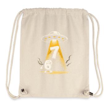 UFO-Lichtstrahl über Zahl 6 7 Meme - Stanley/Stella recycelter Gym Bag - Naturweiß - Vorne