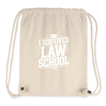 J’ai survécu à la faculté de droit - Sac à cordon recyclé Stanley/Stella - blanc naturel - Devant