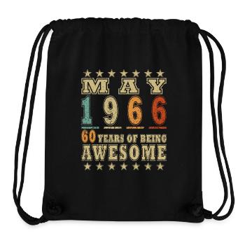 Birthday May 1966 - Stanley/Stella Recycled Gym Bag - black - Front