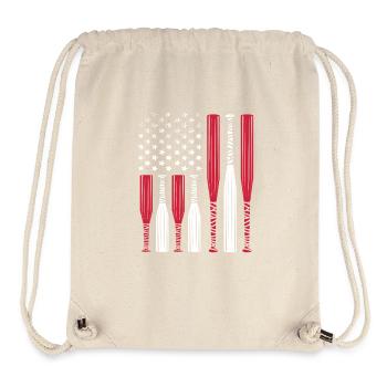 USA flag made of baseball bats - Stanley/Stella Recycled Gym Bag - natural - Front