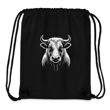 Bulle Stier - Stanley/Stella recycelter Gym Bag - Schwarz - Vorne