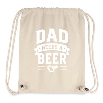 Papa a besoin d’un ouvre-bouteille de bière pour papa - Sac à cordon recyclé Stanley/Stella - blanc naturel - Devant