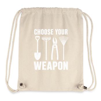 Choisissez votre t-shirt d’outil de jardin d’arme - Sac à cordon recyclé Stanley/Stella - blanc naturel - Devant