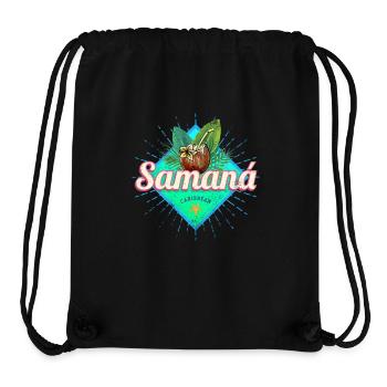 Souvenir de la République dominicaine des Caraïbes de Samana - Sac à cordon recyclé Stanley/Stella - noir - Devant