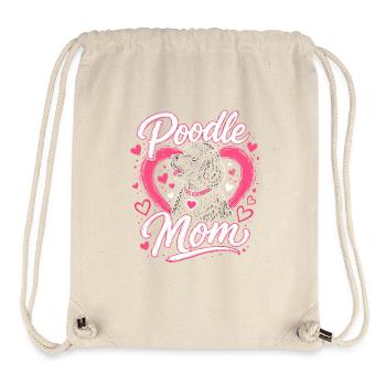 Pudel Mama Herzchen Design - Stanley/Stella recycelter Gym Bag - Naturweiß - Vorne