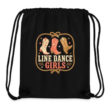 Filles de danse en ligne - Sac à cordon recyclé Stanley/Stella - noir - Devant