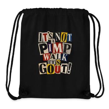 Colorful Letter Collage Typography - Stanley/Stella Recycled Gym Bag - black - Front