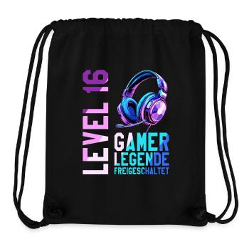 16. Geburtstag Junge Mädchen Gaming Level 16 Jahre - Stanley/Stella recycelter Gym Bag - Schwarz - Vorne