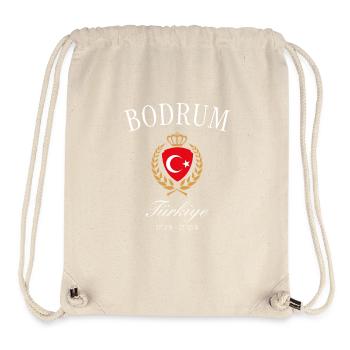 Bodrum Türkei Wappen Krone – Reise Souvenir - Stanley/Stella recycelter Gym Bag - Naturweiß - Vorne
