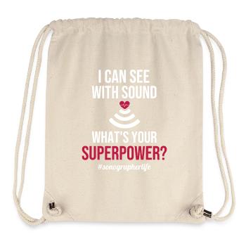 Sonography Superpower: See with Sound - Stanley/Stella Recycled Gym Bag - natural - Front