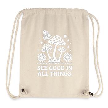 Pilze T-Shirt See Good In All Things Boho - Stanley/Stella recycelter Gym Bag - Naturweiß - Vorne