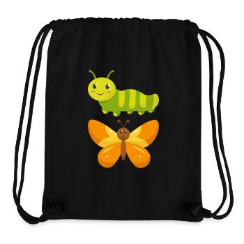 Caterpillar to Butterfly - Stanley/Stella Recycled Gym Bag - black - Front