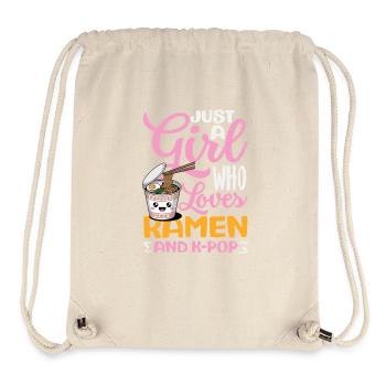 Mädchen Liebt Ramen Und K Pop - Stanley/Stella recycelter Gym Bag - Naturweiß - Vorne